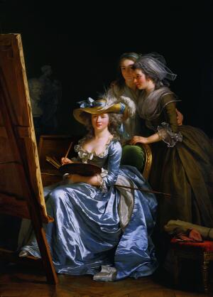 Adelaide Labille-Guiard Self-Portrait with Two Pupils